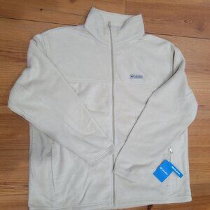 Men's Columbia Granite Mountain Fleece Jacket Coat 3X Beige Full Zip New
